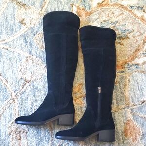 Vince Camuto Black Leather Knee-High Women's Boots Size 7.5